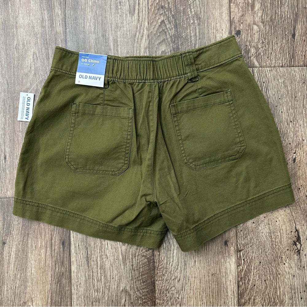Old Navy High Rise Chino Shorts Women’s Size S Green - Picture 5 of 8